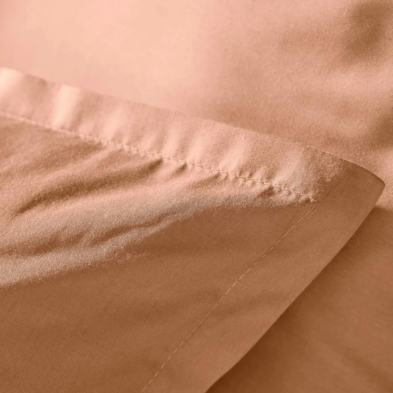 Housse De Couette|EMINZA Housse de couette percale de coton (140 x 200 cm) Cali Rose Pêche