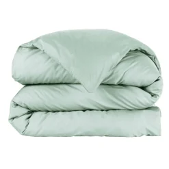 Housse De Couette|EMINZA Housse de couette percale de coton (260 x 240 cm) Cali Vert Eucalyptus