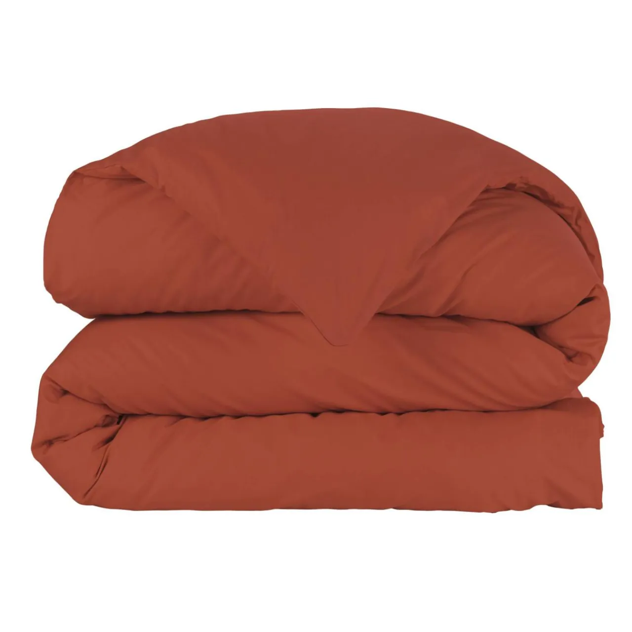 Housse De Couette|EMINZA Housse de couette percale de coton (140 x 200 cm) Cali Terracotta