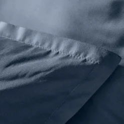 Housse De Couette|EMINZA Housse de couette percale de coton (280 x 240 cm) Cali Bleu marine