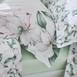 Housse De Couette|TRADILINGE Housse de couette percale de coton (280 x 240 cm) Magnolia sauge Vert