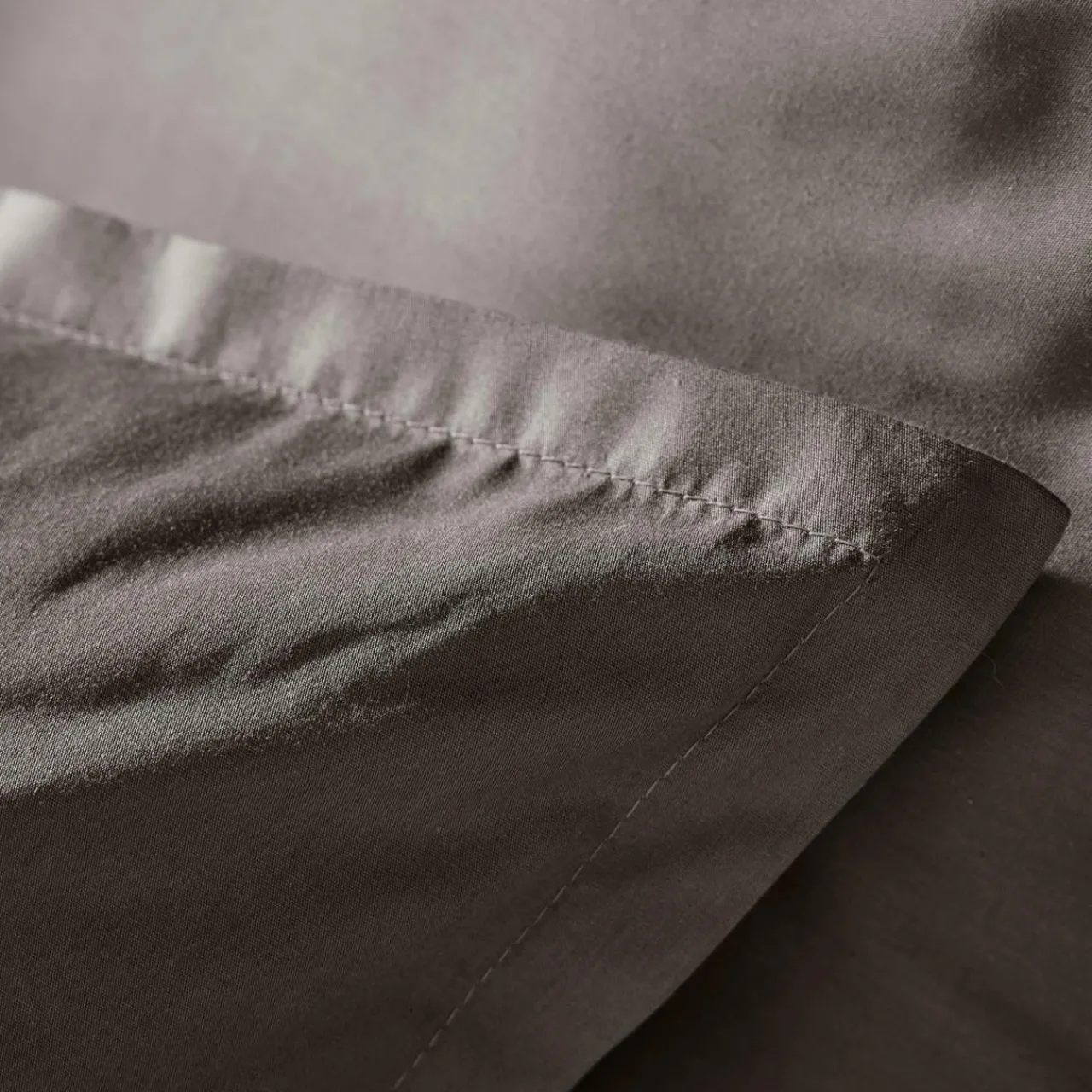 Housse De Couette|EMINZA Housse de couette percale de coton (240 x 220 cm) Cali Gris Anthracite