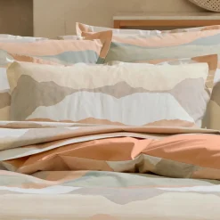 Housse De Couette|TRADI LINGE Housse de couette percale de coton (140 x 200 cm) Land Craie Beige