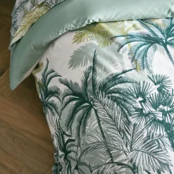 Housse De Couette|TRADILINGE Housse de couette percale de coton (280 x 240 cm) Trinidad Mousson e Vert