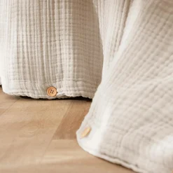 Housse De Couette|EMINZA Housse de couette quadruple gaze de coton (260 x 240 cm) Victoria x Gaïa pampa Beige