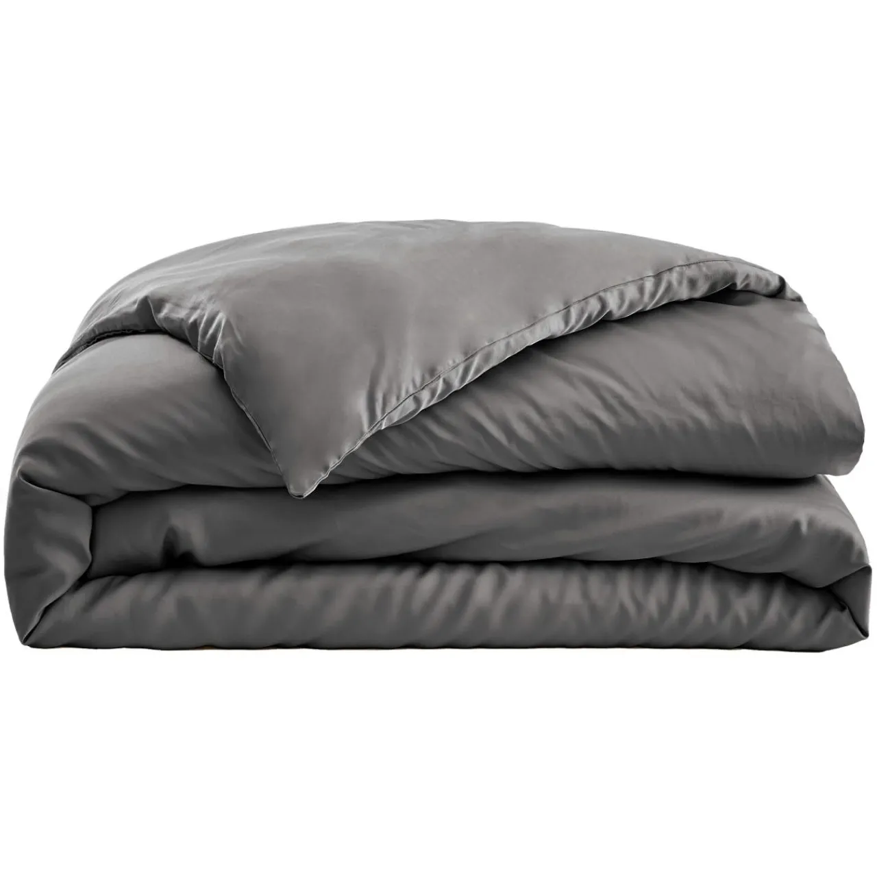 Housse De Couette|EMINZA Housse de couette satin de bambou (280 x 240 cm) Sienna granit Gris