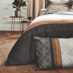 Housse De Couette|TRADILINGE Housse de couette satin de coton (260 x 240 cm) Tiago e Noir