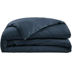 Housse De Couette|EMINZA Housse de couette satin de bambou (240 x 220 cm) Sienna Bleu nuit