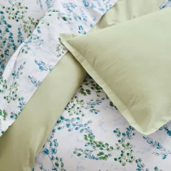 Housse De Couette|TRADILINGE Housse de couette satin de coton (260 x 240 cm) Angèle Vert tilleul