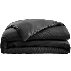 Housse De Couette|EMINZA Housse de couette satin de bambou (280 x 240 cm) Sienna Noir