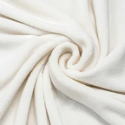 Coussin Et Housse|EMINZA Housse de coussin carrée flanelle (60 x 60 cm) Didou Ivoire