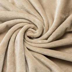 Coussin Et Housse|EMINZA Housse de coussin carrée flanelle (45 x 45 cm) Didou glacé Marron