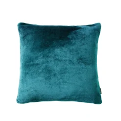 Coussin Et Housse|EMINZA Housse de coussin carrée flanelle (45 x 45 cm) Didou Bleu canard