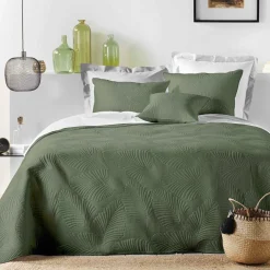 Coussin Et Housse|DOUCEUR D'INTERIEUR Housse de coussin carrée microfibre (60 x 60 cm) Palombine Vert kaki