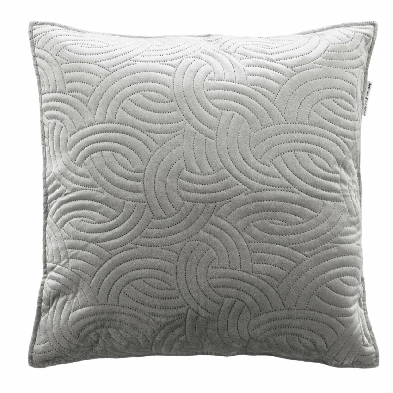 Coussin Et Housse|DOUCEUR D'INTERIEUR Housse de coussin carrée velours (60 x 60 cm) Solange e Gris
