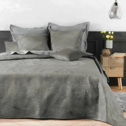 Coussin Et Housse|DOUCEUR D'INTERIEUR Housse de coussin carrée velours (60 x 60 cm) Solange e Gris