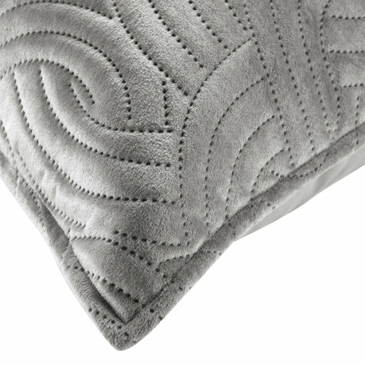 Coussin Et Housse|DOUCEUR D'INTERIEUR Housse de coussin carrée velours (60 x 60 cm) Solange e Gris