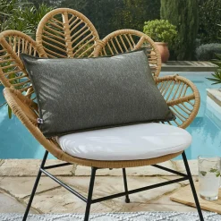 Accessoires Et Coussins|Coussin Déco D'Extérieur|L'effet papillon Housse de coussin extérieur rectangulaire (40 x 60 cm) Naia Vert nénuphar Vert mousse