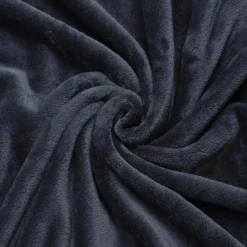 Coussin Et Housse|EMINZA Housse de coussin rectangulaire flanelle (40 x 60 cm) Didou Gris Anthracite