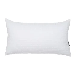 Coussin Et Housse|EMINZA Housse de coussin rectangulaire coton nid d'abeille (30 x 50 cm) Maya he Blanc