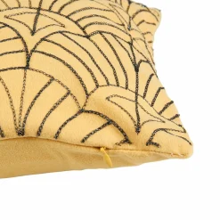 Coussin Et Housse|OSTARIA Housse de coussin rectangulaire velours (30 x 50 cm) Coquillage Jaune