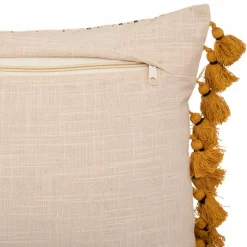 Coussin Et Housse|ATMOSPHERA Housse de coussin rectangulaire coton (30 x 50 cm) Amady Jaune ocre