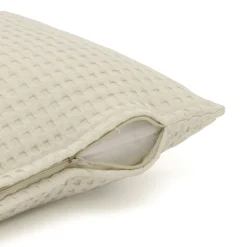 Coussin Et Housse|EMINZA Housse de coussin rectangulaire coton nid d'abeille (30 x 50 cm) Maya pampa Beige