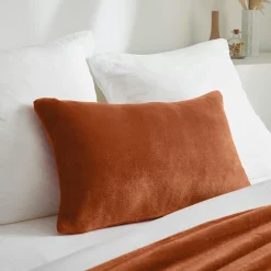 Coussin Et Housse|EMINZA Housse de coussin rectangulaire flanelle (40 x 60 cm) Didou Cuivre