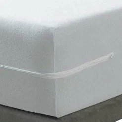 Protection De Literie|BLEU CALIN Housse de matelas intégrale anti-punaises de lit (90 x 190 cm) Ombeline he Blanc