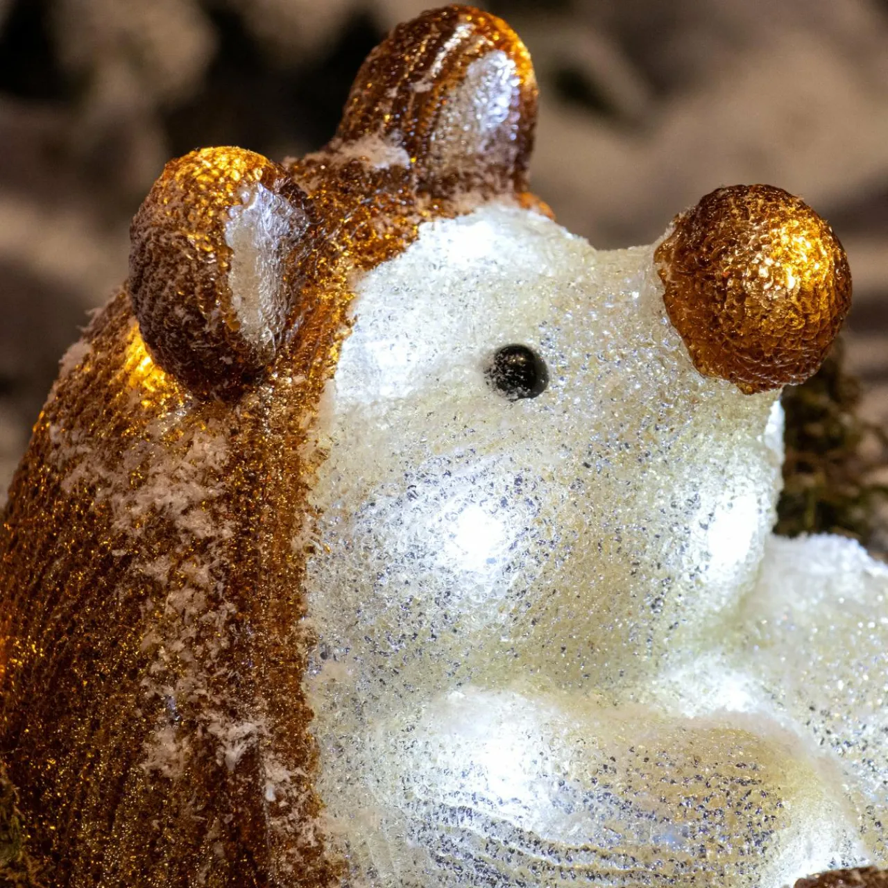 Déco Et Objet Lumineux|EMINZA Hérisson lumineux à piles 30 LED (H24 cm) Twiggy Blanc froid