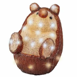 Déco Et Objet Lumineux|EMINZA Hérisson lumineux à piles 30 LED (H24 cm) Twiggy Blanc froid