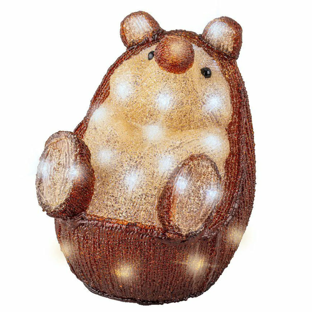 Déco Et Objet Lumineux|EMINZA Hérisson lumineux à piles 30 LED (H24 cm) Twiggy Blanc froid