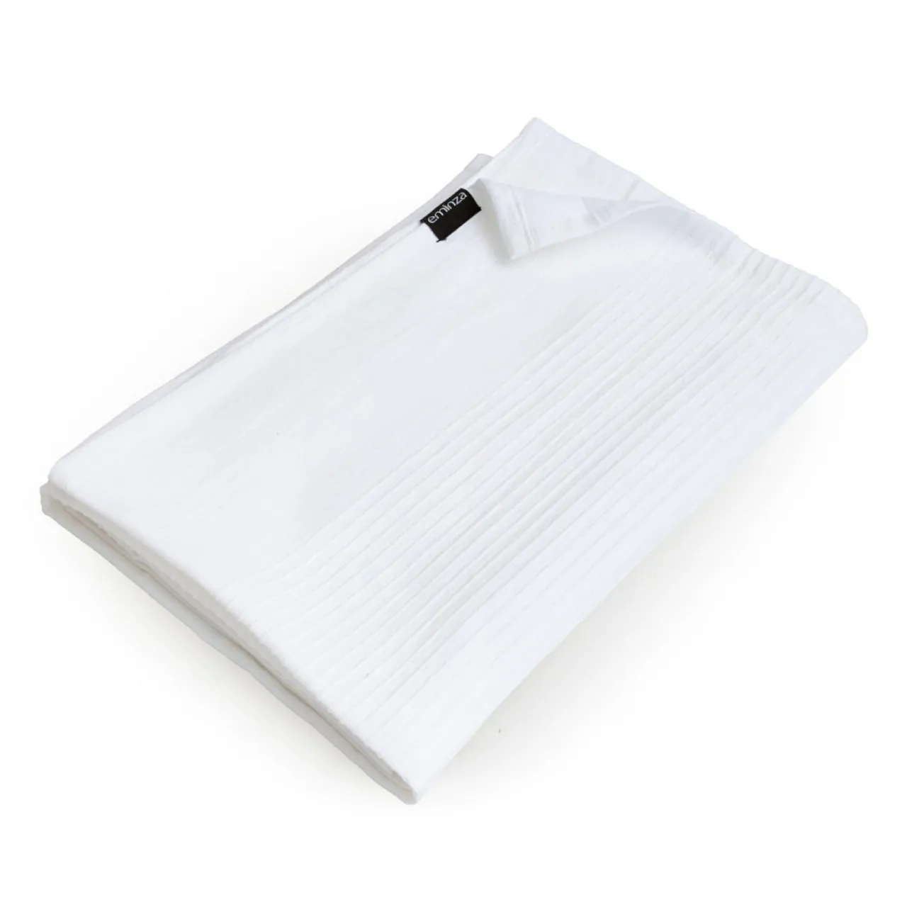 Plaid Et Jeté|Couvre-Lit Et Édredon|EMINZA Jeté de lit coton tissé (130 x 160 cm) Léa Blanc