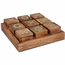 Objet Déco|ATMOSPHERA Jeu de Morpion en Bois