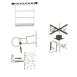 Tringle Voilage Et Support|LUANCE Kit de 2 tringles extensibles ovales (80 à 110 cm) Blanc