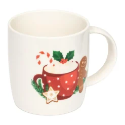 Vaisselle De Noël|JJA Kit de barista Cappuccino Noël gourmand Blanc