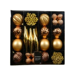 Boule De Noël|KAEMINGK Kit de décation de sapin de Noël Christmas Or