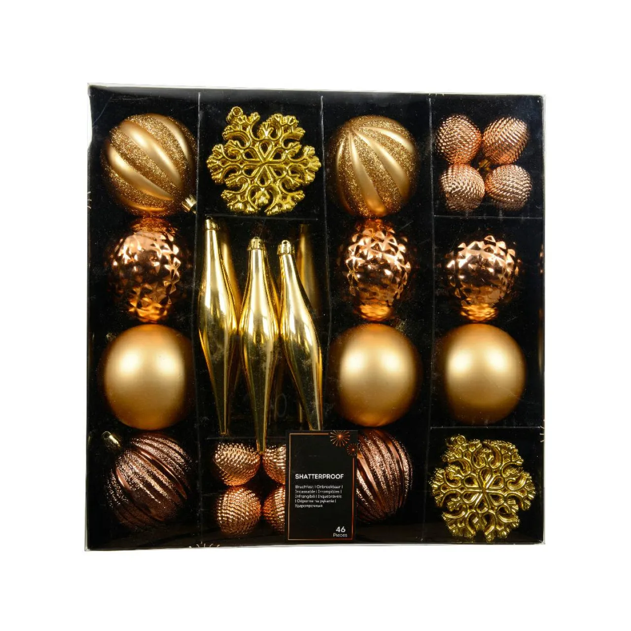 Boule De Noël|KAEMINGK Kit de décation de sapin de Noël Christmas Or