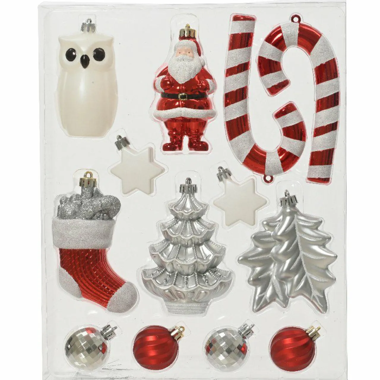 Boule De Noël|KAEMINGK Kit de décoration de sapin de Noël Manaé Rouge