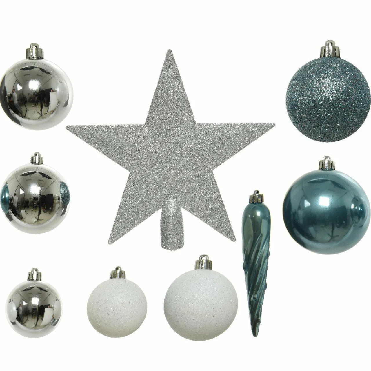 Boule De Noël|KAEMINGK Kit de décoration de sapin de Noël Novae multi Bleu glacier