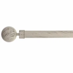 Tringle À Rideau, Barre Et Support|LUANCE Kit de tringle extensible (L210 - L380 cm / D28 mm) Gaia et noir Ivoire