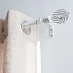 Tringle À Rideau, Barre Et Support|LUANCE Kit de tringle extensible (L120 - L210 cm / D19 mm) Exotica et or Blanc