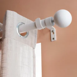 Tringle À Rideau, Barre Et Support|LUANCE Kit de tringle extensible (L120 - L210 cm / D28 mm) Gaïa Blanc