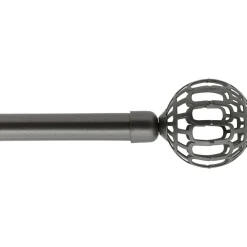 Tringle À Rideau, Barre Et Support|Tringle Plafond|LUANCE Kit de tringle rideau extensible (L120 - L210 cm / D19 mm) Facette béton Gris