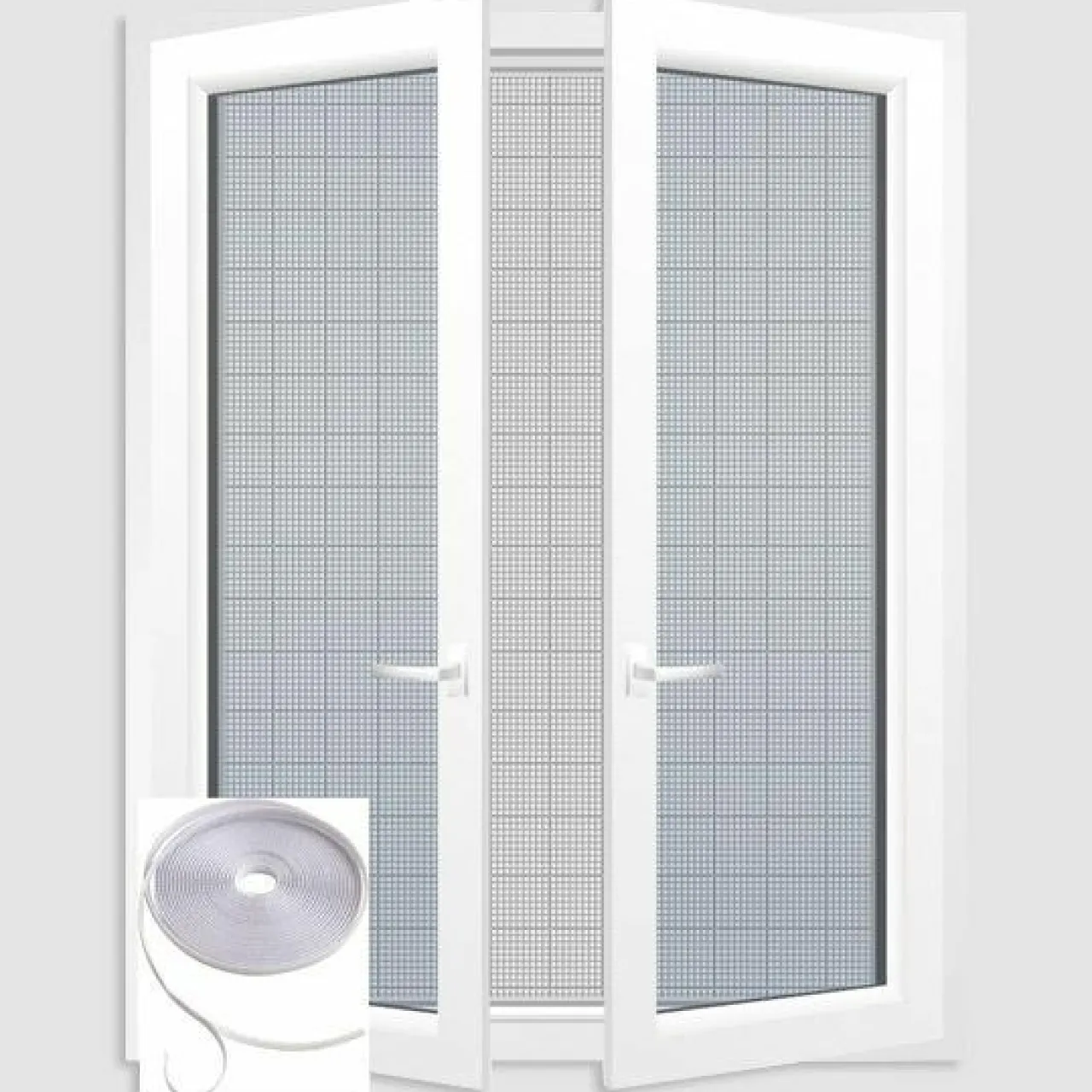 Moustiquaire|LUANCE Kit moustiquaire fenêtre (180 x 170 cm) Blanc