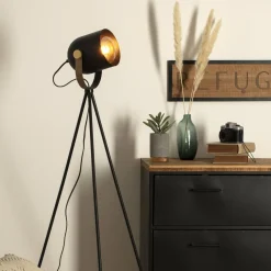 Lampadaire|ATMOSPHERA Lampadaire à trépied (H136 cm) Bil Noir