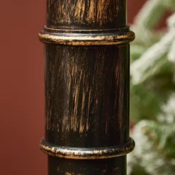 Personnage, Objet Grand Format|Déco Et Objet De Noël|KAEMINGK Lampadaire de Noël illuminé et animé 33 LED (H180 cm) Neige tombante Noir