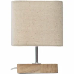 Lampe À Poser|ATMOSPHERA Lampe à poser bois (H21 cm) Toxey Ivoire