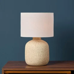Lampe À Poser|OSTARIA Lampe à poser céramique (H40 cm) Centella Beige