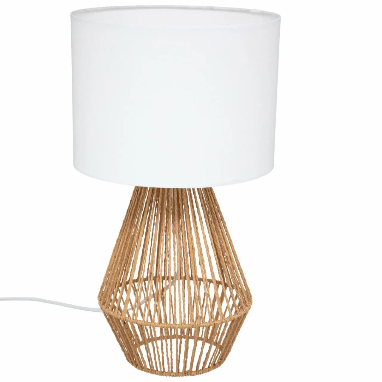 Lampe À Poser|ATMOSPHERA Lampe à poser en cordes (H40 cm) Lila le Naturel